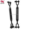 1/2"x6" Heavy Duty Jaw and Jaw Turnbuckle Black Turnbuckle Carbon Steel Open Body Turnbuckle for Wire Rope Tension