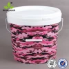 15 LITER / 16 LTR Plastic Paint Pails, 18L Round Empty Buckets With Lids, With in mold label printed