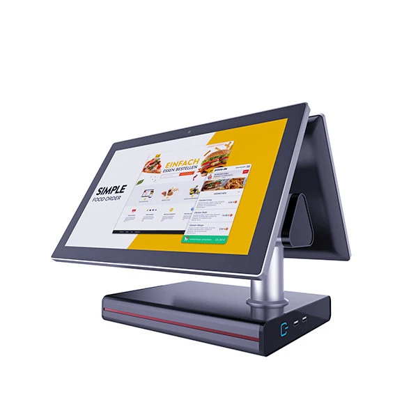 15.6 inch All on one touch screen POS system food ordering self service payment intelligent pos touch system for sale
