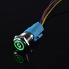 16mm 9-24V 12V 110V 220V Waterproof Metal Push Button Switch With LED light power signal latching type 1NO 1NC wide voltage
