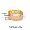 18mm men big prong gold diamond cuban link bracelet silver jewelry personalized watch chain