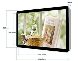 19 Inch full color super thin network led screen advertising with POE