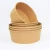 Import 1300ML Wholesale Custom Disposable Paper Salad Bowl Brown Kraft Paper Salad Bowl with Lid from China