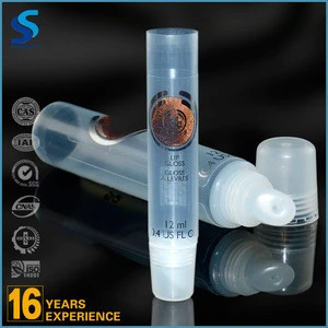 2 layers pe material semi-transparent plastic cosmetic lipstick tube supplier