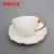 Import 200ml gold handle drinkware set hot selling ceramic coffee cup and saucer with gold rim from China