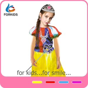 2017 latest design frozen dress kids cosplay costume Princess anna Dresses costume,kids fancy party dress