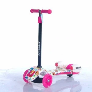 2017 new model cheap k 3 wheel kids kick scooter adjustable children foot scooter foldable children scooter with light