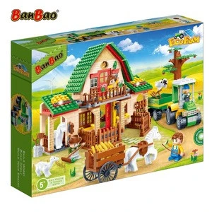 2018 Hot BanBao 8579 Farm House Plastic Construction Blocks Educational ABS Building Bricks Toys For Kid