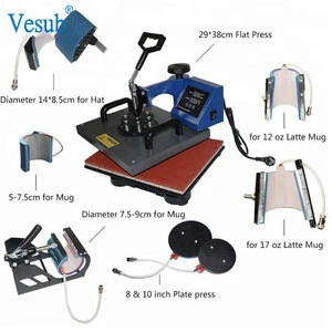 2018 New Design Combo Heat Press Machine  8 in 1 with Multi-functional Sublimation