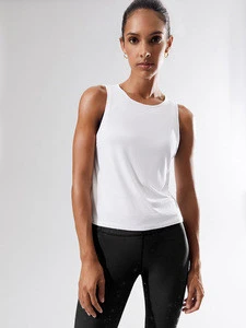 2019 Custom High quality cotton Bamboo Fiber gym workout sports yoga tank tops for women