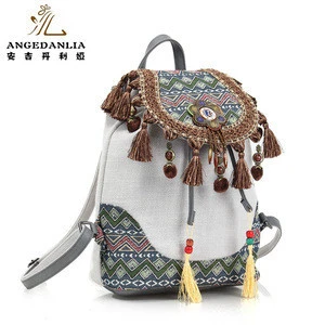 2019 Wholesale Vintage Style Womens Bohemian Ethnic Backpack