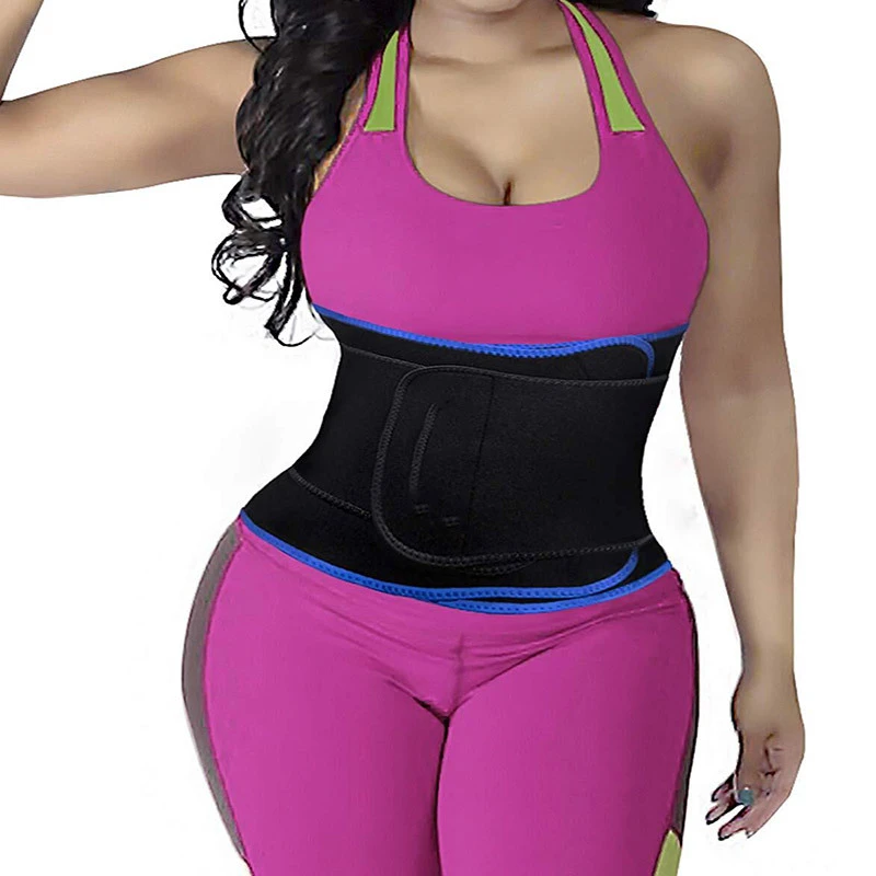 2020 Custom Logo Premium Elastic Back Double Belt  Plus Size Women Neoprene Waist Trainer Shaper
