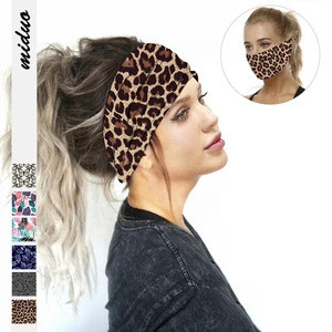 2020 Fashion Headwrap Non-slip Sweatband Women Casual Wear Amazon Hot Sports Wide Hairbands Fancy Leopard Print Butterfly Design