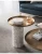 Import 2020 hot sale stainless steel plate coffee tea table marble side table magazine rack from China
