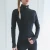 Import 2020 New Europe and the United States Small High Collar Zipper Long Sleeve Yoga Suit Technology Sense Chest Line Tight from China