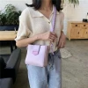 2020 New Fashion Weave Shoulder Belt Famous Brands Handbags PU Leather Messenger Small Zipper Crossbody Bag Women