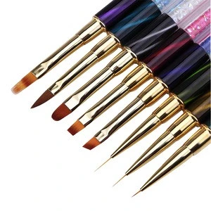 2020 Professional Wholesale Customized nail art paint drawing pen nails brush