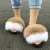 Import 2020 Real Fox Slippers with logo on the sole from China