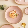 2021 China luxury dinner plate set porcelain gold china dinner sets online dinnerware ceramic dinner set plate