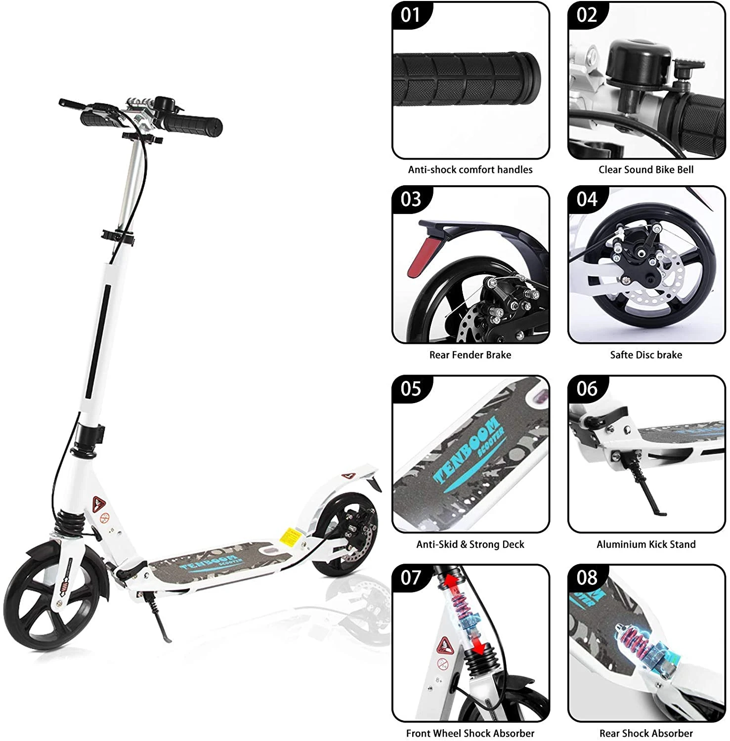 2021 Customize Freestyle Pro Stunt Scooter for Adult Body Headset Steel Wheel Rubber Color Material Clamp Origin Bolt Handlebar