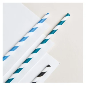 2021 Top selling biodegradable paper drinking straw, customized color disposable paper straw