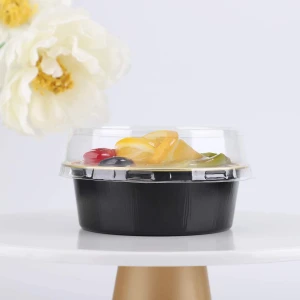 2022 High Quality Disposable  Mini Tart Pans with Lids, Golden Aluminum Pie Pan Tin Tart Pans Round Oven Bakin