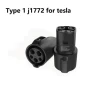 2023 New energy vehicle parts J1772 To Tesla Charging Adapter 80A ev charger adapter from type 1 j1772 for tesla Model 3/S/X/Y