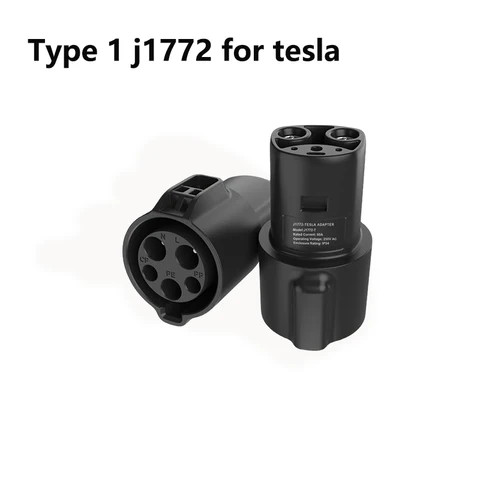 2023 New energy vehicle parts J1772 To Tesla Charging Adapter 80A ev charger adapter from type 1 j1772 for tesla Model 3/S/X/Y