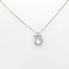 2024 New Design 925 Silver 1.0ct Round Cut VVS Moissanite Diamond Necklace Crown Pendant Necklace for Women