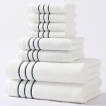 2025 8pcs Soft Cotton Towel Set Soft & Fluffy Bathroom Towel 2 Bath Towels 28
