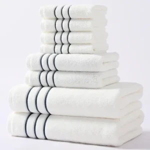 2025 8pcs Soft Cotton Towel Set Soft & Fluffy Bathroom Towel 2 Bath Towels 28" X 55" 2 Hand Towels 13" X 29" & 4 Face Towels 13"