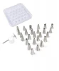 26 pcs Stainless steel cake piping nozzles decorating tips tool with plastic box