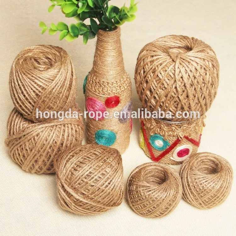 2MM eco-friendly and natural 3 ply jute yarn jute baler twine/packing twine