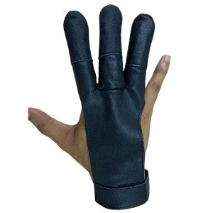 3 Fingers Archery Shooting Gloves pure leather