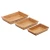 Import 3-Piece Natural Nesting Bamboo Trays Organizer.Multi-use&size Bamboo Serving Trays with Handles for Storage Containers. from China