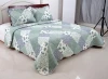 3 pieces floral print twin queen king size quilted embroidered skirted coverlet bedspread bed spread set