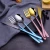 Import 304 stainless steel titanium plated knife spoon fork 3-piece cutlery set from China