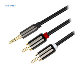 3.5mm Aux to 2 RCA Male to Male Audio Cable & Auxiliary Cable cord