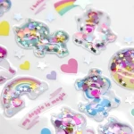 3D Kids Cartoon Cute Funny Toy Heart Shake waggle sticker