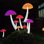 3D Mushroom Design Decoration lighting Outdoor Waterproof Motif lights