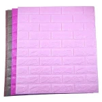 3D natural stone block foam wallpaper easy installation bed room wallpaper with glue backing
