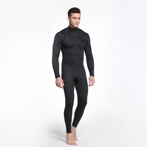 3mm Mens Wetsuit Black Chest Zip Thicken Thermal Jumpsuit Surfing Snorkeling Wetsuit