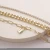 Import 3pcs Women Hips Hop Gold Color Crystal Thick Link Chain Bracelet set Chunky Chain Lock Charm Bracelet from China