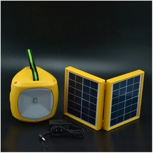 3W double panel eco-friendly portable solar light camping for emergency lighting