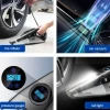 4-IN-1 Car Vacuum Cleaner Tire Inflator Portable Air Compressor with Digital Tire Pressure Gauge LCD Display LED Light DC 12V