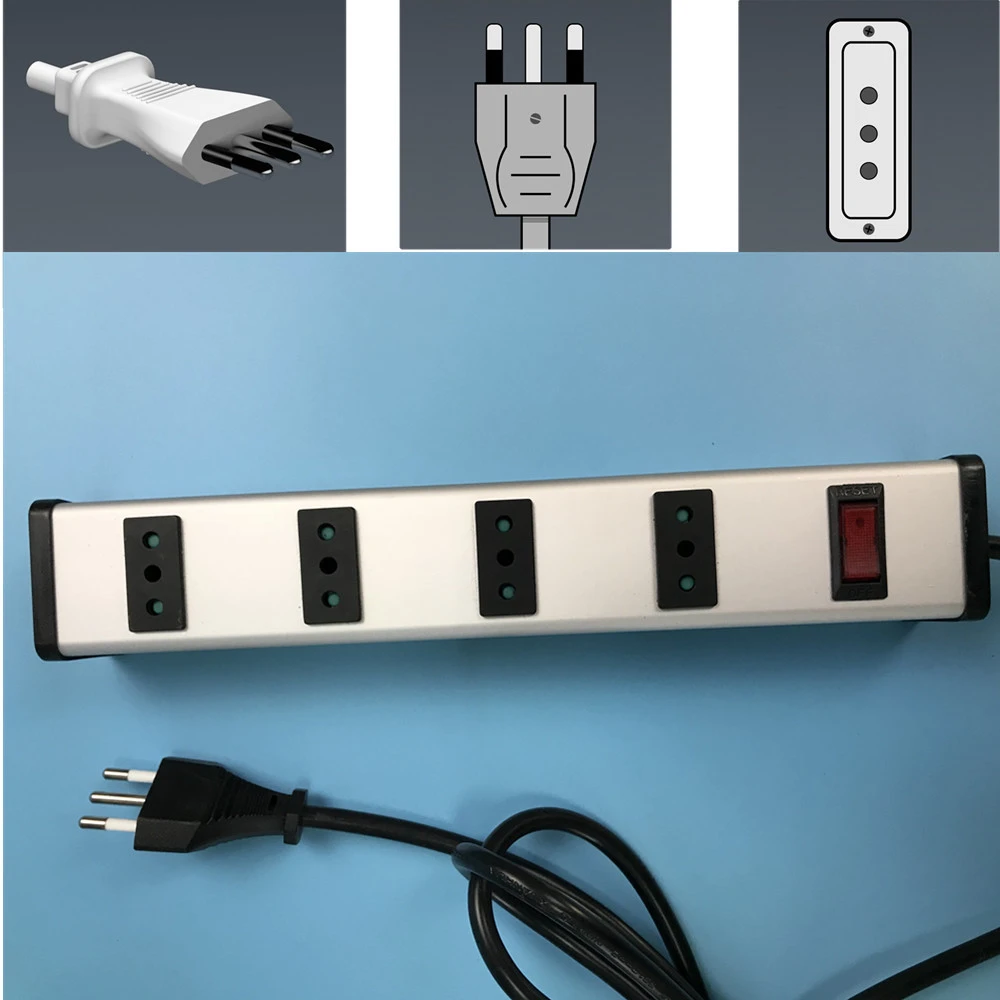 4 Outlets Italy socket Power Distribution Units and Extension Cords,Plug Type &quot;L&quot; European schuko