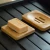 Import 4 Pcs bathroom easy carry dish square natural bamboo soap holder from China