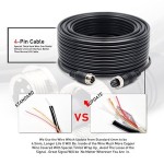 4 pin vehicle camera female aviation connector with audio& video cable in electrical waterproof wire accessories
