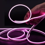 4mm width Mini led neon flex strip 24v SMD3014 RGB Pink super bright narrow linear effect display handing neon strip rope light