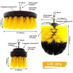 5 Pieces Drill Clean Brush Power Scrubber Kit  For Carpet Kitchen Car Wheel Glasses Cleaning Tools